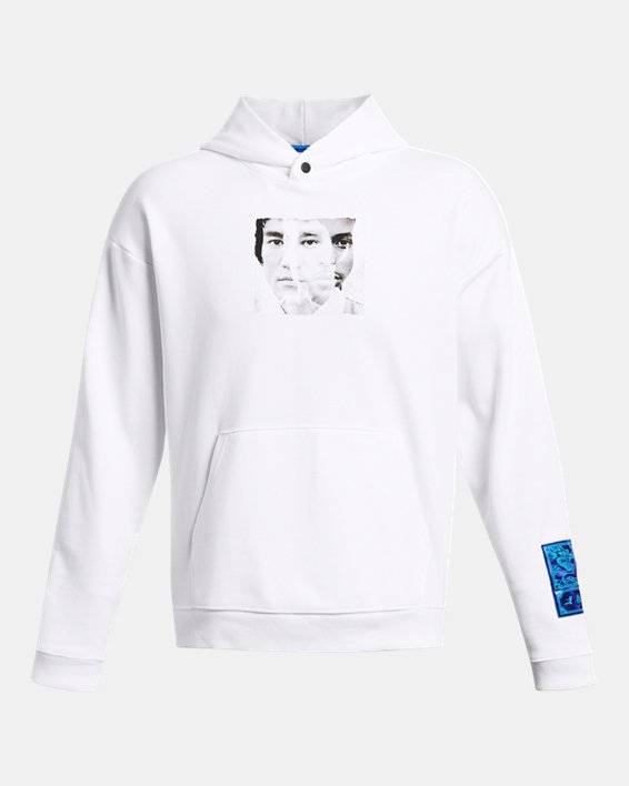 Men's Curry x Bruce Lee Lunar New Year 'Be Water' Hoodie in White image number 4